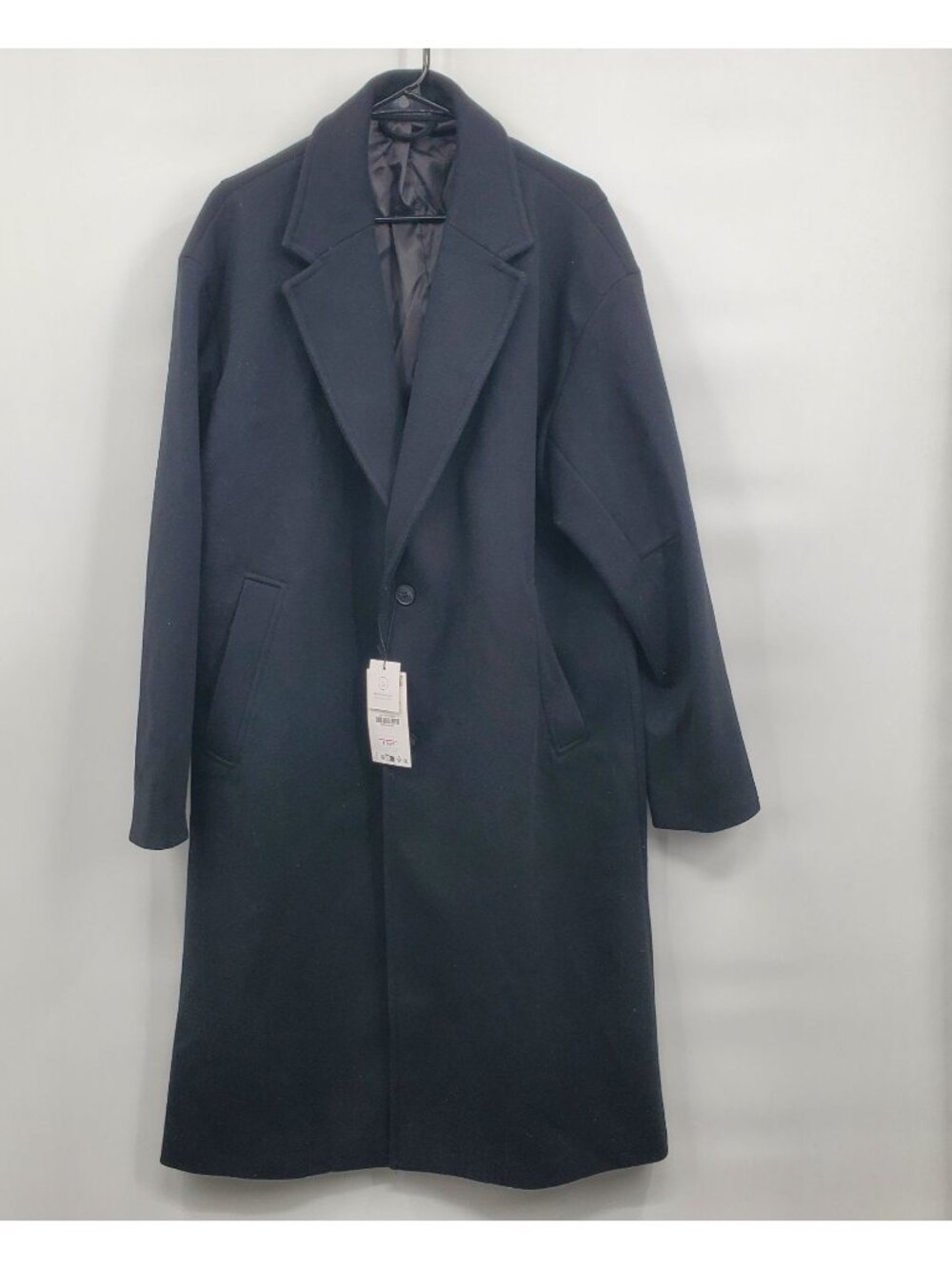 Zara Oversized Wool Blend Long Coat Jacket Women Size Medium NWT Black